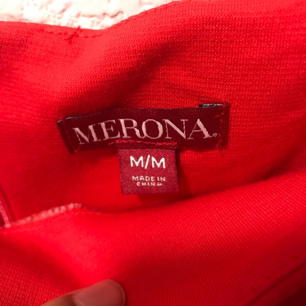 4/$25 NWOT Merona Red Dress Medium - Picture 3 of 5